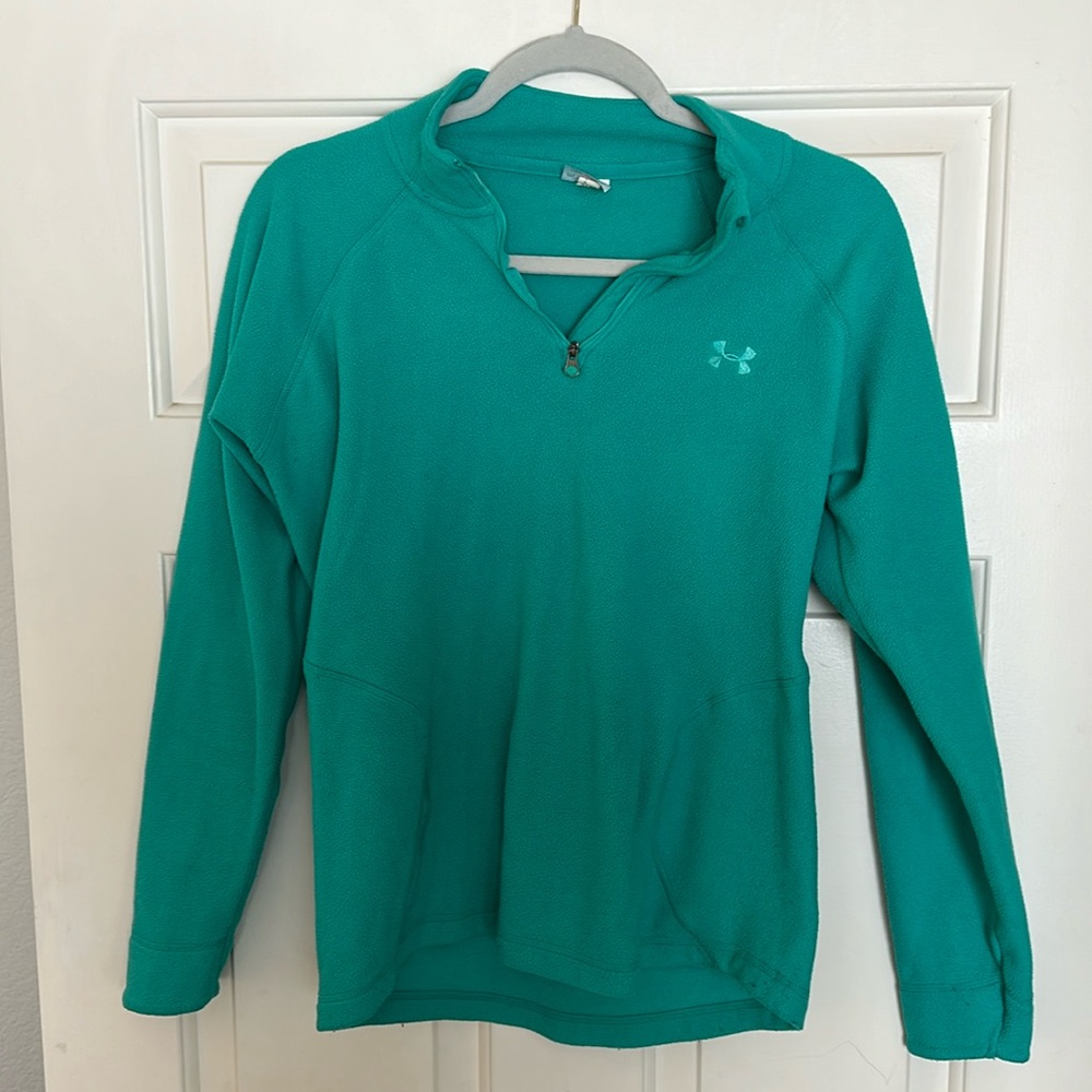Under Armour quarter zip fleece pullover - women’s small, teal